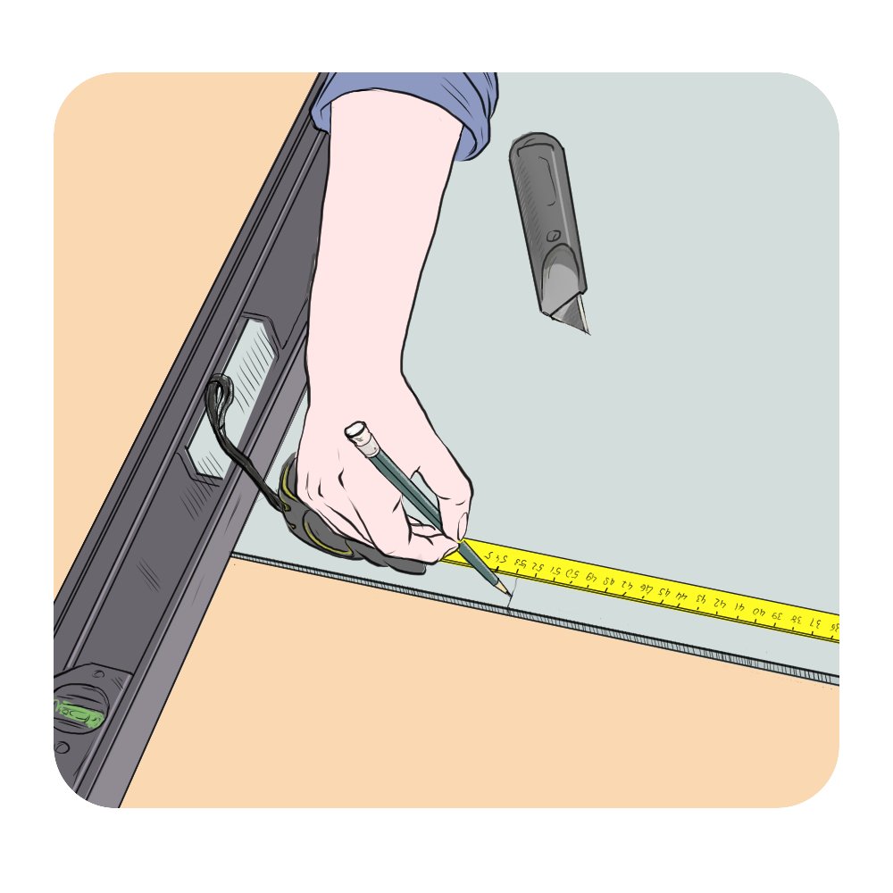 measure and mark plasterboard