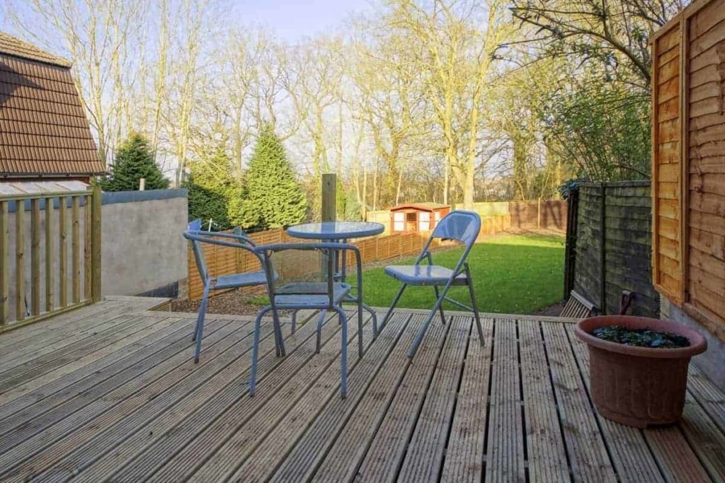 decking with chairs