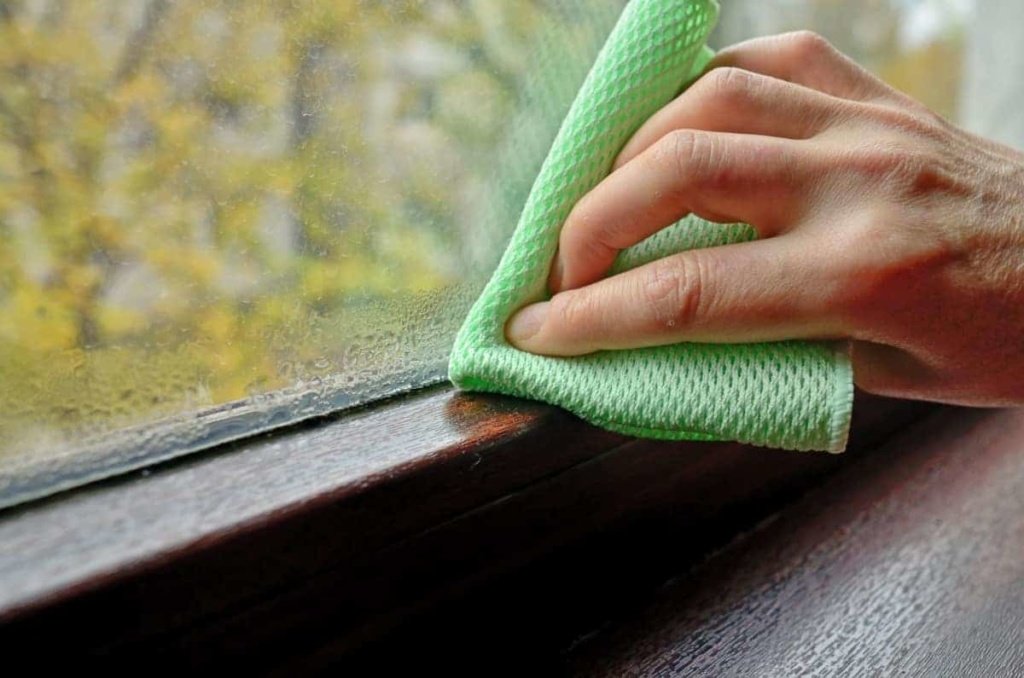 wiping off condensation