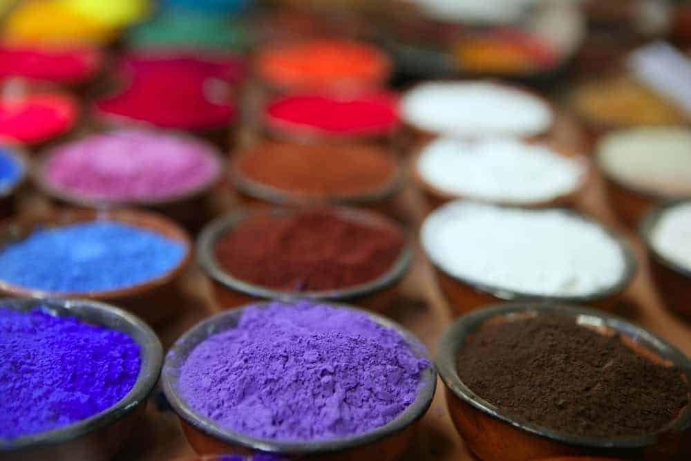 colorful powder pigments 