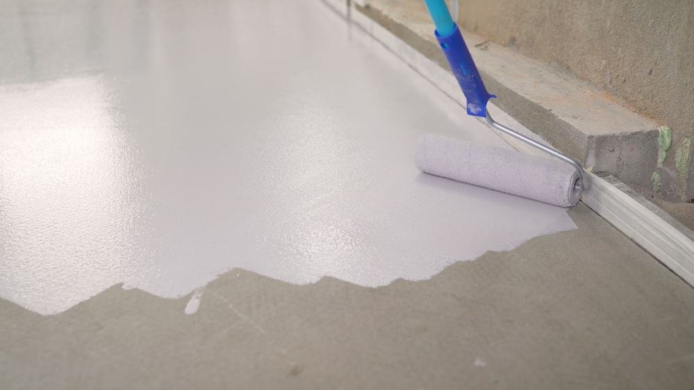 painting over concrete floor with SBR