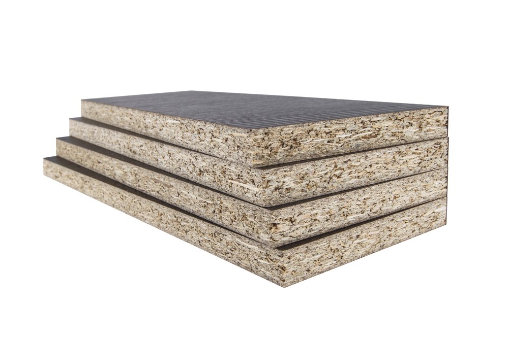 stack of chipboard flooring