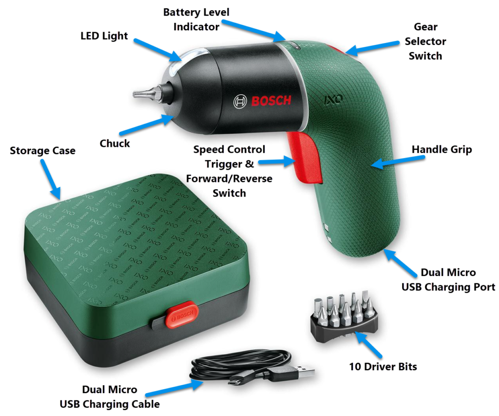 parts of an electric screwdriver