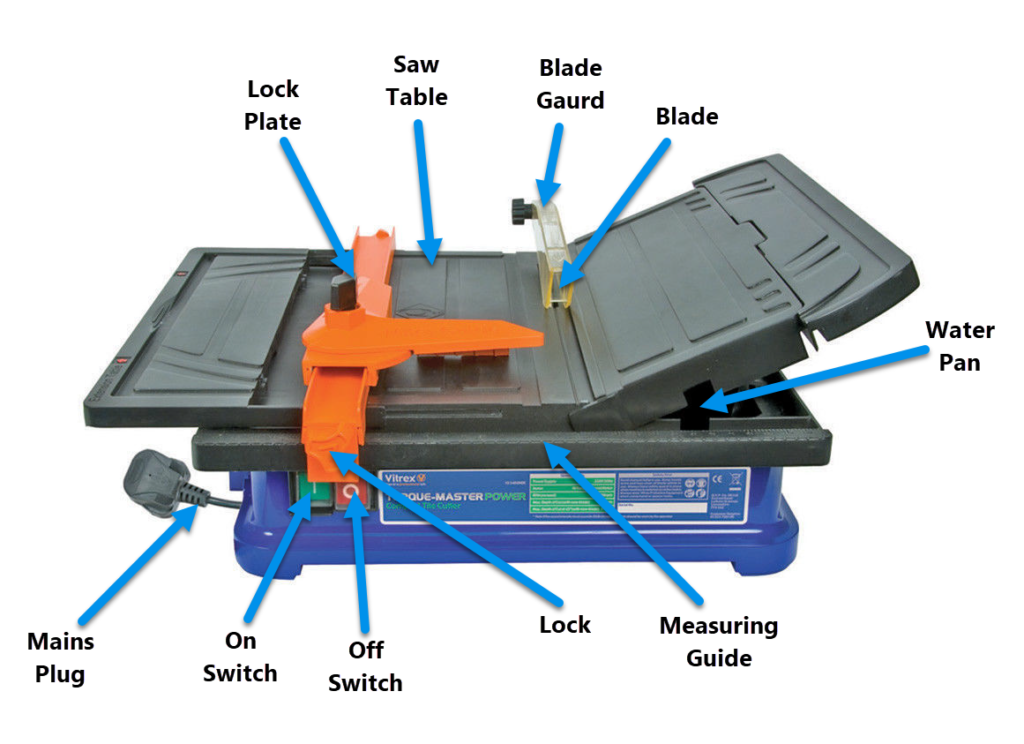 parts of an electric tile cutter