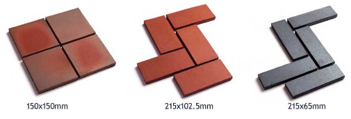 different shapes and sizes of quarry tiles