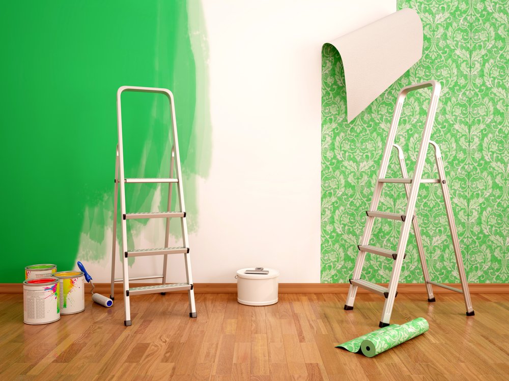 illustration of painting and wallpapering