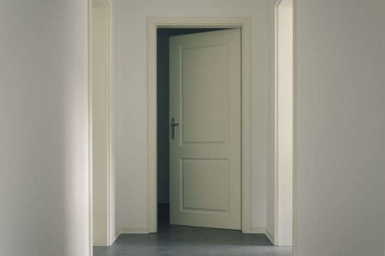 white open door