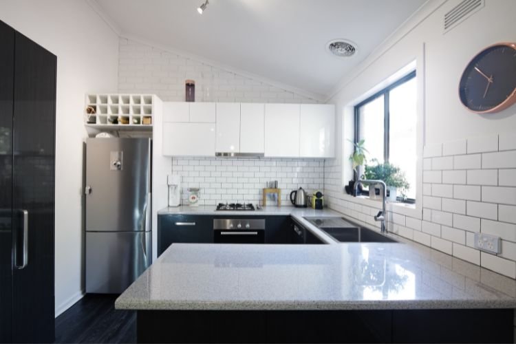 tiled modern kitchen