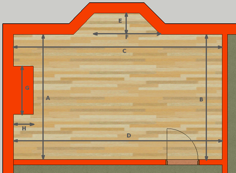 process of measuring floor area illustration