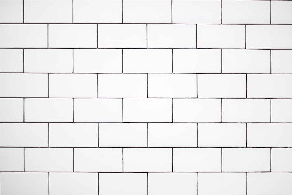 white tiled wall