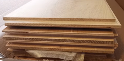 stack of wood flooring